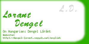 lorant dengel business card