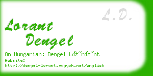 lorant dengel business card